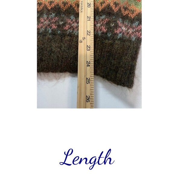 United Colors of Benetton Mohair Blend Fair Isle Sweater XS - Picture 6 of 6